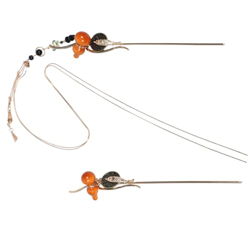 OSOLADY 2 Stück Traditionelle Gourd Haarspangen mit Langen Quasten für Hanfu Frisuren und Besondere Anlässe für und Mädchen von OSOLADY