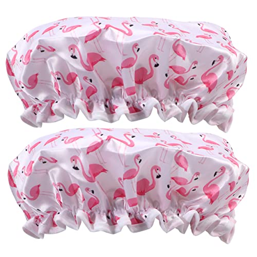 OSOLADY 2 Stück Wasserdichte Duschhaube mit Flamingo Haarschutz für Damen für Spa und Salon Aus Langlebigem Material Bequem und Praktisch zum Schutz Haare Pflege OSOLADY 2 Stück Wasserdichte Duschhaube mit Flamingo Haarschutz für Damen für Spa und Salon Aus Langlebigem Material Bequem und Praktisch zum Schutz Haare Pflege von OSOLADY