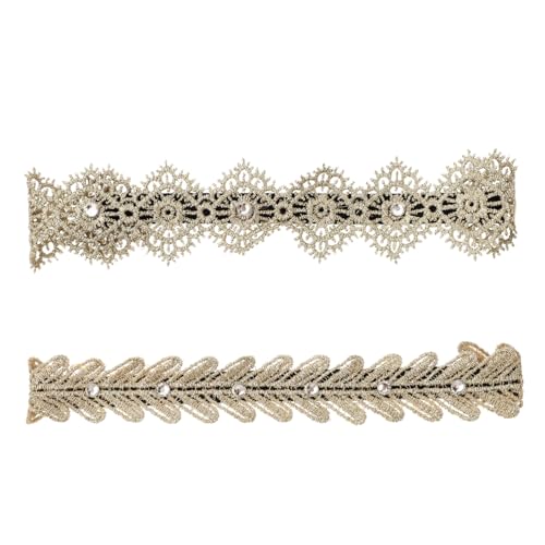 OSOLADY 2 Stück Weiches Haarband Blumen Blättern Elastisch und Sicher für Neugeborene und Kleinkinder Monate und Jahre Niedliches Haarschmuck accessoire für Fotos und Partys von OSOLADY