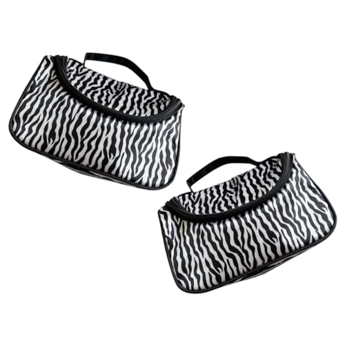 OSOLADY 2 Stücke Smooth Outdoor Kosmetik Tasche Frauen Reisetasche Zipper Kosmetik Organizer von OSOLADY