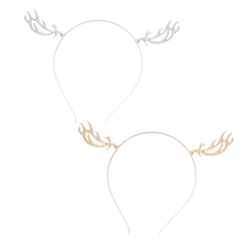OSOLADY 2stücke Geweih Haarreif Rentier Weihnachten Stirnband Haarband Weihnachts-kopfschmuck Weihnachts-haarreif Weihnachts-haarschmuck von OSOLADY