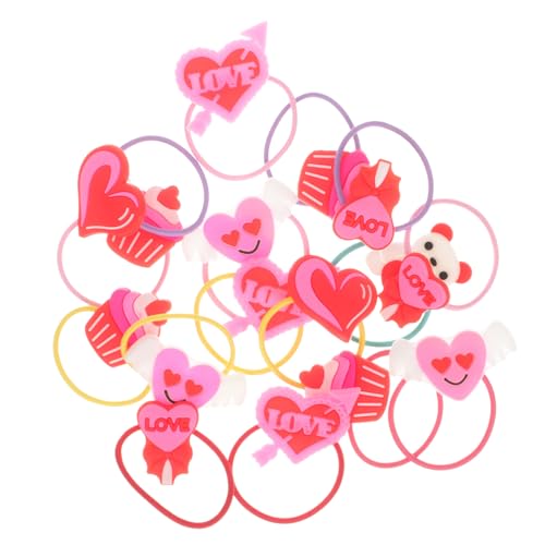 OSOLADY 20 Stück Haargummis Für Jungen Und Mädchen Elastische Pferdeschwanzhalter Valentinstags-designs Bänder Für Mädchen Haar-accessoires OSOLADY 20 Stück Haargummis Für Jungen Und Mädchen Elastische Pferdeschwanzhalter Valentinstags-designs Bänder Für Mädchen Haar-accessoires von OSOLADY