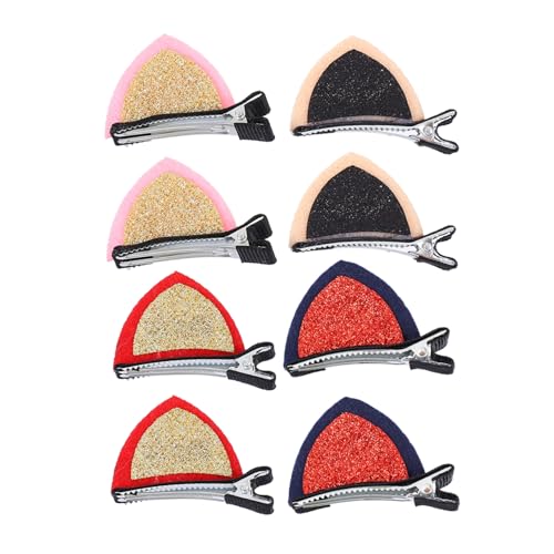 OSOLADY 20stücke Kätzchen Ohren Haarspangen Mit Glitzer Katzenohr Haarnadel Clips Für Junge Mädchen Mädchen Party Cosplay Accessoires Passend Für Verschiedene Frisuren von OSOLADY