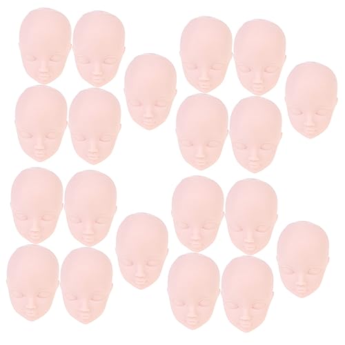OSOLADY 20stücke Puppenköpfe Für Makeup-übungen Übungs-accessoires Für Bastelbedarf Für Handarbeiten Und Puppenprojekte Für Kreative Aktivitäten von OSOLADY
