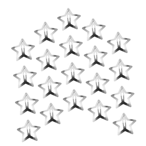 OSOLADY 20stücke Stern-haarspangen Mit Druckknopf-clips Aus Metall Dekorative Haarspangen Für Frauen Kleine Stern-haarnadeln Zum Fixieren Von Ponyfransen Haarschmuck Für Verschiedene von OSOLADY
