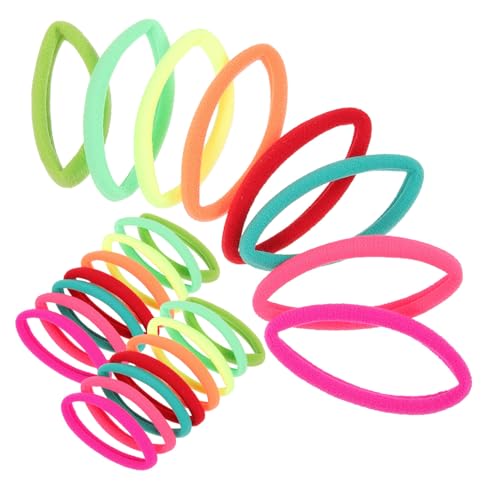 OSOLADY 24stücke Teiliges Bunter Haargummis Für Mädchen Elastische Mini-haarbänder Große Pferdeschwanzhalter Modische Haarschmuckaccessoires Für Kleinkinder Und Neugeborene Mädchen von OSOLADY