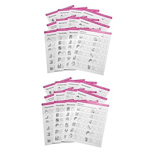 OSOLADY 24blätter Maniküre-übungsbuch Mit Blanko Trainingskarten Für Strich Malerei Nagelstudio-werkzeug Und Buch Für Maniküre-training Maniküre-trainingszubehör Für Anfänger Und Nageldesi von OSOLADY