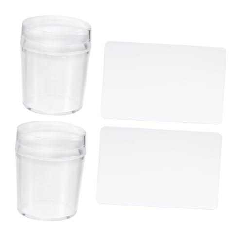 OSOLADY Transparente Nagelstempel 2 Stück Hautfreundlich für Selbstgemacht Nagelkunst Tragbare Maniküre Stempel von OSOLADY