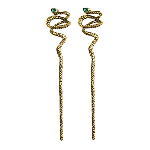 OSOLADY 2stücke Antike Snake-haarstäbchen Mit Funkelnden Rhinestones Elegante Haaraccessoires Für Hochzeiten Partys Und Alltag Aus Glänzende Haarschmuck Für Frauen von OSOLADY