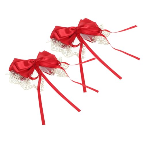 OSOLADY Elegantes Haarschleifen-Clip-Set 2-teilig Haarschleifen zum Anklipsen für Damen modische Haarspangen aus Band Schleife Haar-Accessoires OSOLADY Elegantes Haarschleifen-Clip-Set 2-teilig Haarschleifen zum Anklipsen für Damen modische Haarspangen aus Band Schleife Haar-Accessoires von OSOLADY