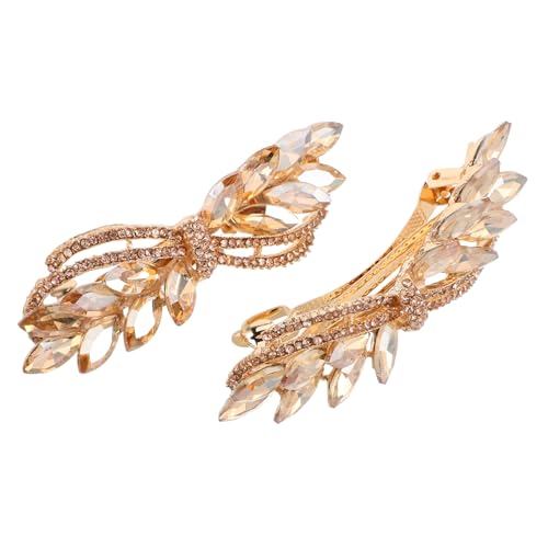 OSOLADY Funkelnde Haarspangen mit Strasssteinen Blatt-Haarspangen für Frauen Haarnadeln für Hochzeiten elegante Braut-Accessoires OSOLADY Funkelnde Haarspangen mit Strasssteinen Blatt-Haarspangen für Frauen Haarnadeln für Hochzeiten elegante Braut-Accessoires von OSOLADY