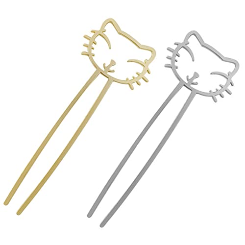 OSOLADY 2stücke Haarschmuck Katzen-haarstäbchen Für Mädchen Große Haarnadeln Für Hochzeiten Partys Und Alltag von OSOLADY
