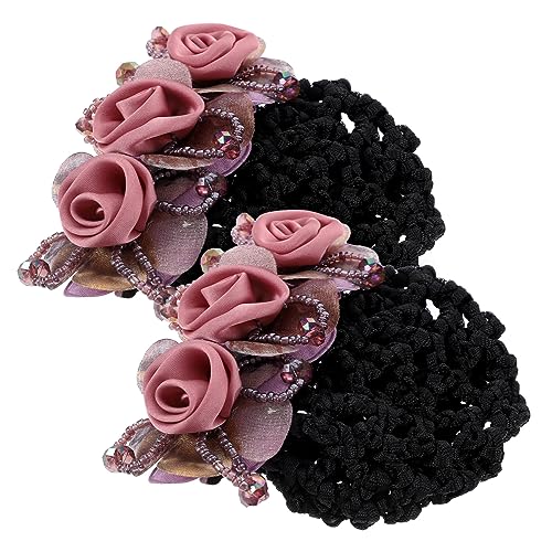 OSOLADY 2Stücke Blumen Haarnetz für Haarknoten Clip mit Deko Stabiler Stoff für Verschiedene Outfits und Eleganten Look für Damen Haarschmuck OSOLADY 2Stücke Blumen Haarnetz für Haarknoten Clip mit Deko Stabiler Stoff für Verschiedene Outfits und Eleganten Look für Damen Haarschmuck von OSOLADY