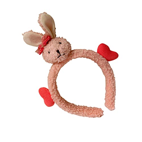 OSOLADY 2Stücke Cartoon Tierkopfbänder für Makeup und Workout Herzstirnband Süßes Design für Damen für Kostümpartys und Freizeitaktivitäten von OSOLADY