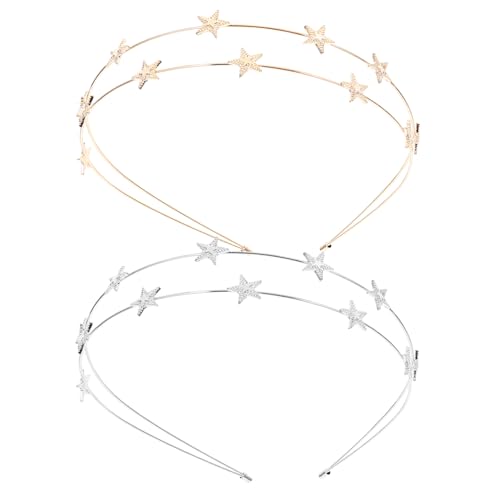 OSOLADY 2stücke Damen Stirnbänder Mit Sternen Metall-haarreif Für Hochzeiten Und Partys Haarschmuck Für Und Mädchen Für Geburtstagsfeiern Und Abschlussbälle OSOLADY 2stücke Damen Stirnbänder Mit Sternen Metall-haarreif Für Hochzeiten Und Partys Haarschmuck Für Und Mädchen Für Geburtstagsfeiern Und Abschlussbälle von OSOLADY