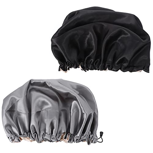 OSOLADY 2Stücke Elastische Satin Schlafhaube für Damen und Herren Wasserdichte Haarausfallkappe und Geeignet für und Duschhaube Optimaler Schutz OSOLADY 2Stücke Elastische Satin Schlafhaube für Damen und Herren Wasserdichte Haarausfallkappe und Geeignet für und Duschhaube Optimaler Schutz von OSOLADY