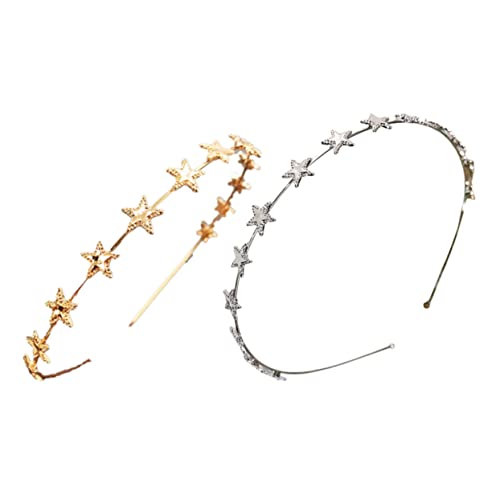 OSOLADY 2Stücke Fünfzackiges Stern Stirnband für Mädchen Modisches Haarschmuck für Partys und Besondere Anlässe Bequem und OSOLADY 2Stücke Fünfzackiges Stern Stirnband für Mädchen Modisches Haarschmuck für Partys und Besondere Anlässe Bequem und von OSOLADY