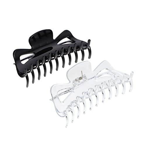 OSOLADY 2Stücke Große Haarklammer für Damen Rutschfeste Haarklemme für Dickes Haar Haarspangen für Bad und Make Up und Transparent OSOLADY 2Stücke Große Haarklammer für Damen Rutschfeste Haarklemme für Dickes Haar Haarspangen für Bad und Make Up und Transparent von OSOLADY