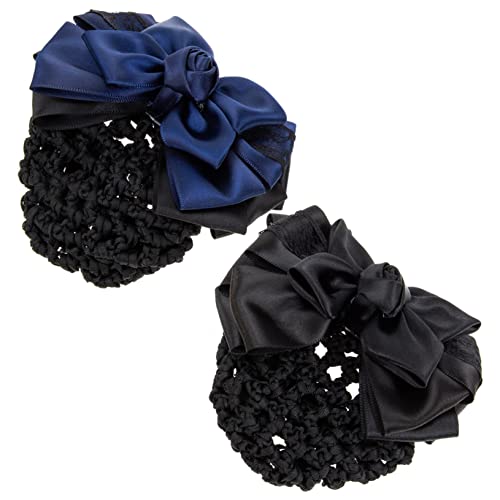 OSOLADY 2Stücke Haarbrötchen Abdeckung mit Bowknot Netz Professionelle Haarklammer für Damen Haaraccessoire für Büro Hochzeiten und Formale Anlässe OSOLADY 2Stücke Haarbrötchen Abdeckung mit Bowknot Netz Professionelle Haarklammer für Damen Haaraccessoire für Büro Hochzeiten und Formale Anlässe von OSOLADY