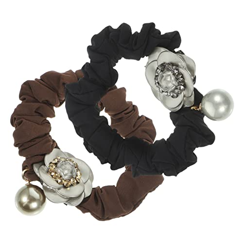 OSOLADY 2 Stücke Elastische Haargummis für Damen Blumenhaargummis mit Strass Haarschmuck für Mädchen Haarring für Haarstyling Accessoires OSOLADY 2 Stücke Elastische Haargummis für Damen Blumenhaargummis mit Strass Haarschmuck für Mädchen Haarring für Haarstyling Accessoires von OSOLADY