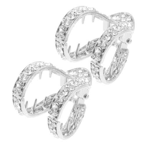 OSOLADY 2Stücke Haarklammern für Hohen Pferdeschwanz Förmige Haarklammer mit Strassverzierung für Damen Styling Zubehör für Besondere Anlässe Silberfarben OSOLADY 2Stücke Haarklammern für Hohen Pferdeschwanz Förmige Haarklammer mit Strassverzierung für Damen Styling Zubehör für Besondere Anlässe Silberfarben von OSOLADY