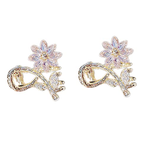 OSOLADY 2Stücke Kleine Kristallblumen Haarklammern für Damen und Mädchen Rutschfeste Haarspangen für Dickes und Dünnes Haar als Haaraccessoire OSOLADY 2Stücke Kleine Kristallblumen Haarklammern für Damen und Mädchen Rutschfeste Haarspangen für Dickes und Dünnes Haar als Haaraccessoire von OSOLADY