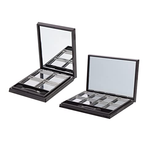 OSOLADY 2Stücke Magnetische Lidschatten Palette Leere Make Up Box DIY Wangenfarbe Organizer Tragbare Kosmetikaufbewahrung für Lidschatten und Lippenstift für Reisen von OSOLADY