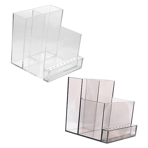 OSOLADY 2stücke Nagelbohrer-aufbewahrungsbox Organizer Für Nagelbohrer-bits Transparente Box Mit Halter Für Maniküre-werkzeuge Für Salon Und Zuhause von OSOLADY