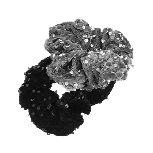 OSOLADY 2 Stück Elastische Haargummis mit Pailletten für Mädchen und Haar Accessoires für Partys Hochzeiten und Alltag Dehnbare Haarbänder zum Schutz Haare von OSOLADY