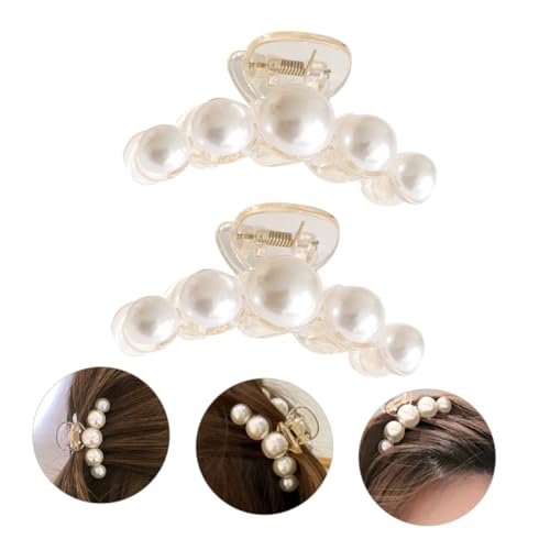 OSOLADY 2 Stück Perlen Haarspangen Kreative Haarnadeln für Damen Rutschfeste Haarklemmen Robustes Haarschmuck Zubehör für Hochzeiten und Besondere Anlässe von OSOLADY