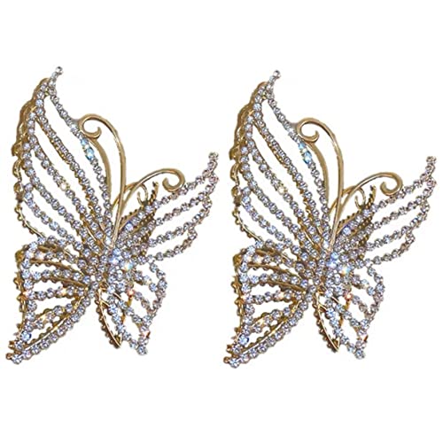OSOLADY 2Stücke Schmetterlings Haarklauenklammern für Damen Kieferklammern aus Hochwertigem Legierungsmaterial für Dickes Haar Modischer Haarschmuck für Partys OSOLADY 2Stücke Schmetterlings Haarklauenklammern für Damen Kieferklammern aus Hochwertigem Legierungsmaterial für Dickes Haar Modischer Haarschmuck für Partys von OSOLADY