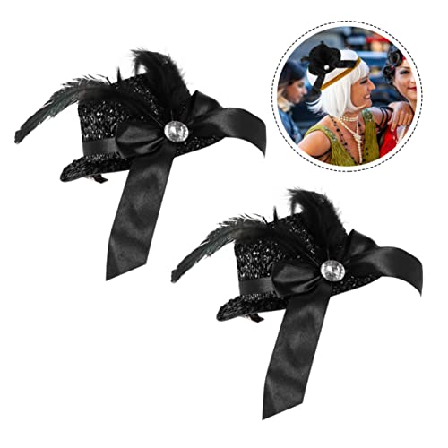 OSOLADY 2Stücke Schwarze Federn Haarnadeln im Billycock Stil Haarspangen für Mädchen Eleganter Haarschmuck für Hochzeiten und Besondere Anlässe OSOLADY 2Stücke Schwarze Federn Haarnadeln im Billycock Stil Haarspangen für Mädchen Eleganter Haarschmuck für Hochzeiten und Besondere Anlässe von OSOLADY