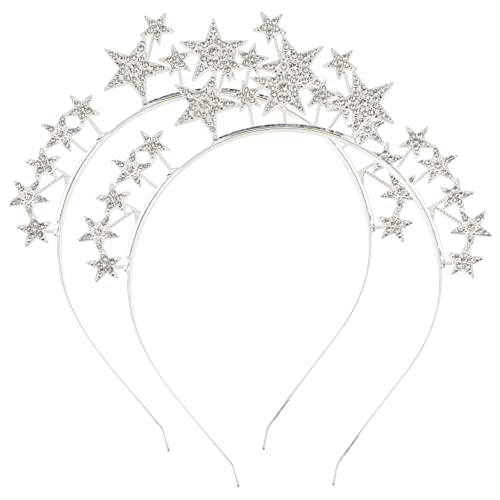 OSOLADY 2Stücke Stirnbänder mit Glitzerstern Metall Haarreifen für Mädchen Kopfdekoration für Partys und Alltag für Feiertage und Fotoshootings OSOLADY 2Stücke Stirnbänder mit Glitzerstern Metall Haarreifen für Mädchen Kopfdekoration für Partys und Alltag für Feiertage und Fotoshootings von OSOLADY