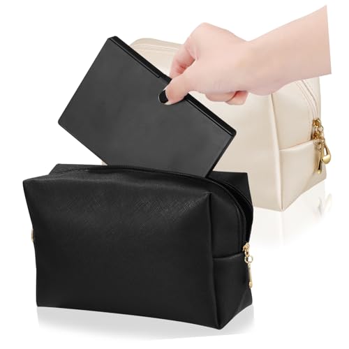 OSOLADY 2Stücke Teiliges PU Kosmetik für Reisen Wasserdichtes Make Up Organizer für Outdoor Aktivitäten Wochenendausflüge und Geschäftsreisen von OSOLADY