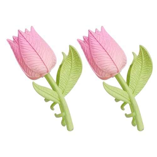 OSOLADY 2 Stück Blumen Haarspangen für Damen Große Tulpen Haarclips Rutschfeste Haarklammern für Dekorative Haarzubehör für Dickes Haar Elegant und von OSOLADY