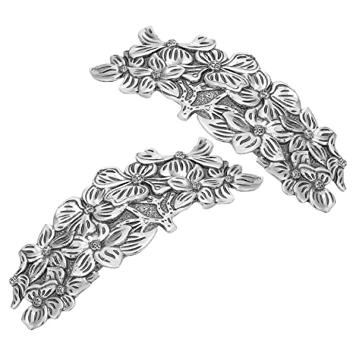 OSOLADY 2 Stücke Blumen Haarspangen für Mädchen Dekorative Haarnadeln Rutschfeste Haarklammern aus Metall Luxuriöse Haaraccessoires für Hochzeiten und Partys von OSOLADY