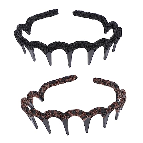 OSOLADY 2Stücke Zahnstirnband Wellenförmige Haarbänder aus Antirutsch Haarreifen für Damen und Herren Langlebig und Flexibel für Sport und Alltag OSOLADY 2Stücke Zahnstirnband Wellenförmige Haarbänder aus Antirutsch Haarreifen für Damen und Herren Langlebig und Flexibel für Sport und Alltag von OSOLADY