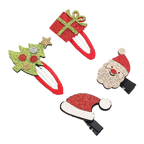 OSOLADY 2sätze Kreative Weihnachts Haarschmuck Für Junge Mädchen Mit Süßen Cartoon Haarspangen Für Junge Mädchen Für Weihnachtsfeiern Und Festliche Anlässe von OSOLADY
