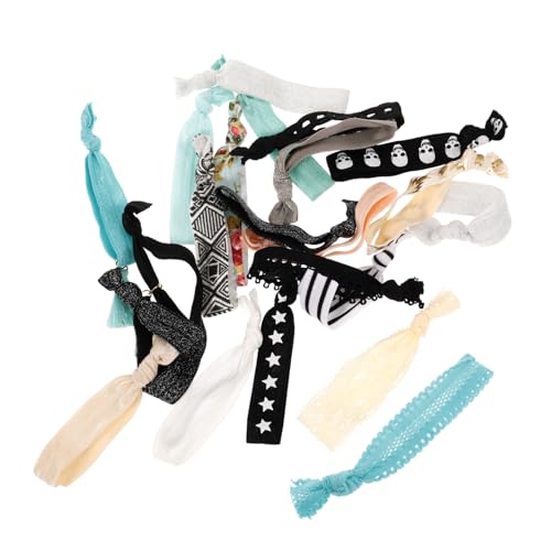 OSOLADY 2 Stück Haargummis Aus Weichem Stoff Für Frauen Knitterfrei Pferdeschwanzhalter Modische Haarseile Haar-accessoires Für Mädchen Elastische Haargummis Seil Mehrfarbig von OSOLADY