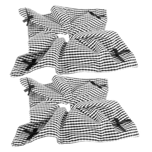 OSOLADY 2stücke Haargummis Mit Großer Schleife Trendige Stoffscrunchies Für Frauen Und Mädchen Elastische Haarbänder Für Jeden Anlass Stylisches Haaraccessoire Kariert von OSOLADY