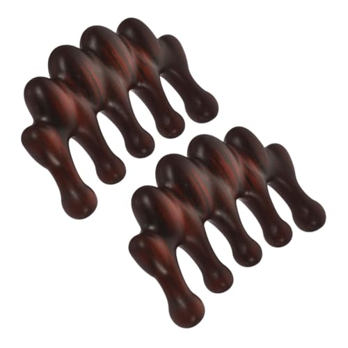 OSOLADY 2stücke Holz-massage-kamm Tragbarer Nacken-massager Mit Zähnen Für Kopfhautmassage Und Entspannung Für Damen Und Herren Perfektes Reiseaccessoire von OSOLADY