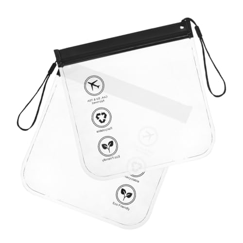 OSOLADY 2st Wäschesack Klare Reise-kulturtasche Conditioner Kulturbeutel Doppelt Kosmetiktasche Parfümbeutel Klarsichtbeutel Mascara Voluminös Durchsichtiger Beutel Mit Kordelzug Multi Eva von OSOLADY
