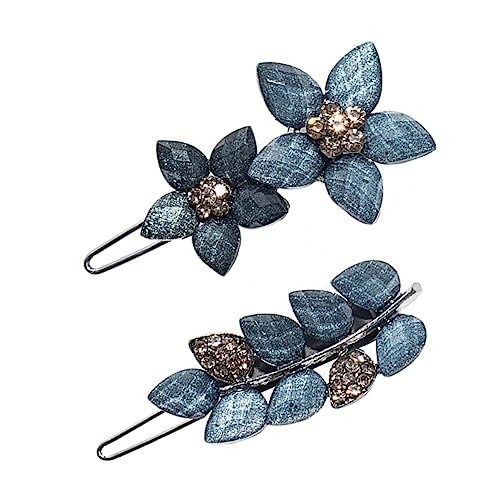 OSOLADY 2stücke Blumen-form Haarreif Mit Clips Für Frauen Und Mädchen Modische Haarnadeln Als Kopfschmuck Stilvolles Und Süßes Styling-accessoire von OSOLADY