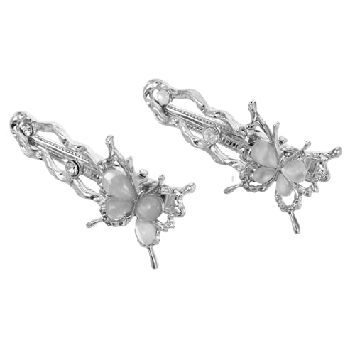 OSOLADY 2stücke Glitzer Schmetterling Haarklammern Mit Katzenaugen-rhinestone Funkelnde Haarspangen Für Frauen Und Mädchen Hochzeits-haaraccessoires Einzigartige Haarpins Für Besondere von OSOLADY
