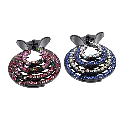 OSOLADY 2stücke Haar-donut-former Werkzeug Pferdeschwanzhalter-marker Haar-donut-maker Spirale Pferdeschwanz Halter Clips Für Frauen Und Mädchen von OSOLADY