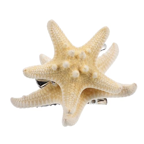 OSOLADY 2stücke Seestern Haarspange Fünfzackig Handgefertigt Strand Haarnadel Stern Haarschmuck Für Frauen Mädchen Ca Accessoire Für Partys Hochzeit von OSOLADY
