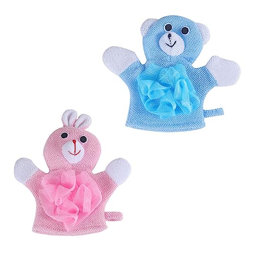 OSOLADY 2stücke Kinderbadeball Mit Cartoon Badereinigungstuch Einfaches Badeschaumtuch Badetuch Cartoon-duschhautschrubberball Für Körperreinigung von OSOLADY