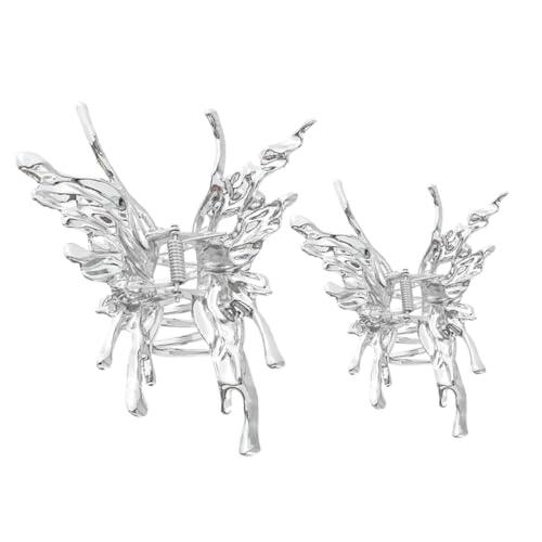 OSOLADY 2stücke Metall-haarclips Schmetterlings-haarspangen Für Frauen Elegante Haarklammern Rutschfest Für Dickes Und Dünnes Haar Wiederverwendbar Für Verschiedene Anlässe von OSOLADY