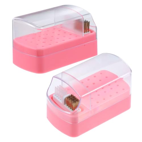 OSOLADY 2stücke Nagelbohrer Mit Löchern Aufbewahrungsbox Für Nagelbohrer Und Reinigungsbürste Praktischer Organizer Für Maniküre Im Salon Und Unterwegs von OSOLADY