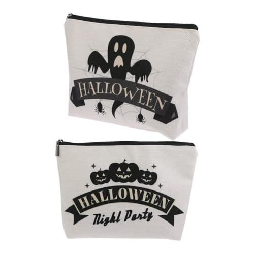 OSOLADY 2stücke Teiliges Gespenster-Muster Kosmetiktasche Tragbare Make-up Tasche Für Damen Multifunktionale Aufbewahrung Für Kosmetik Pflegeprodukte Für Outdoor Nutzung von OSOLADY